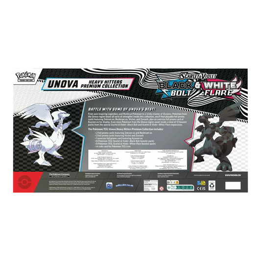Pokémon TCG Unova Heavy Hitters Premium Collection – Black Bolt & White Flare 12 Packs