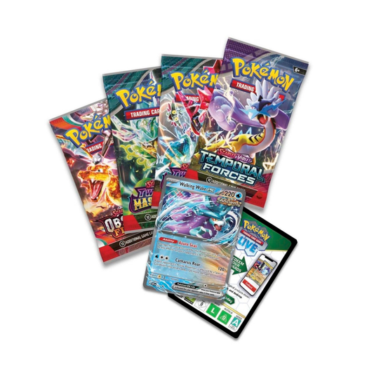 Pokémon TCG: Paradox Clash Tin — Iron Leaves ex (4 Packs + Foil Promo) | Sealed