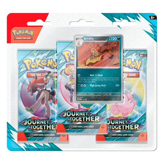 Pokémon TCG: Journey Together 3-Pack Blister | 3 Booster Packs + Promo Card