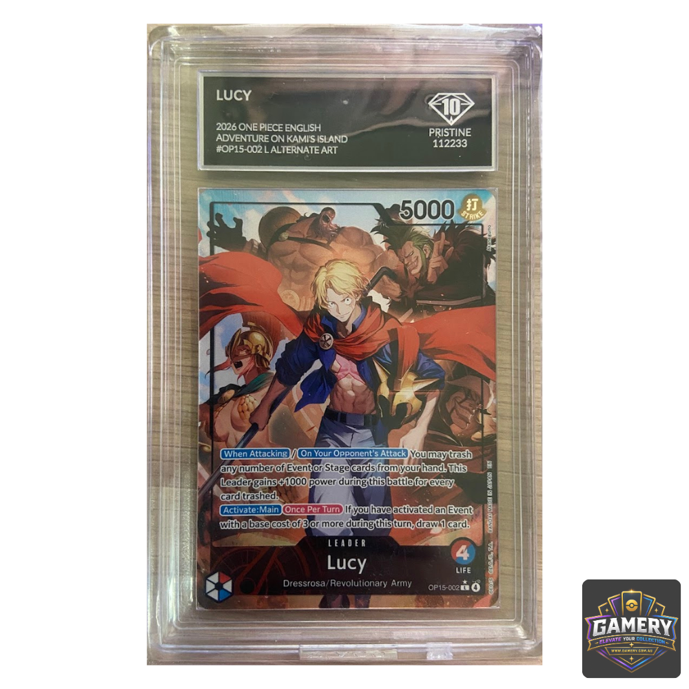Lucy OP15-002 Alternate Art – Alpha Card Grading Pristine 10+ - Perfect Sub-Grading