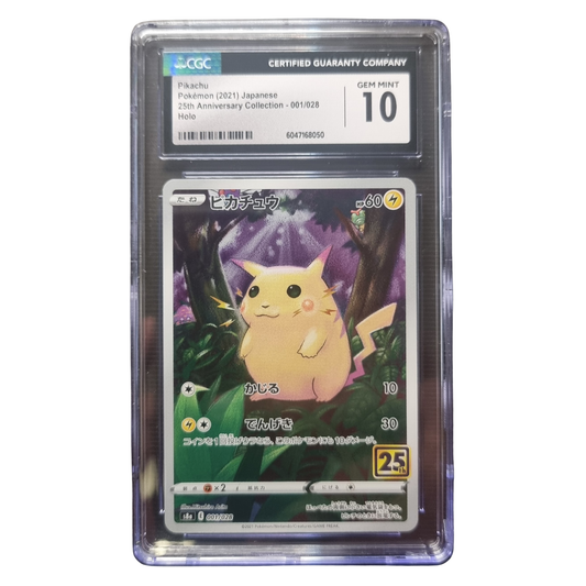 Pikachu 001/028 — 25th Anniversary Collection (Japanese) | CGC 10