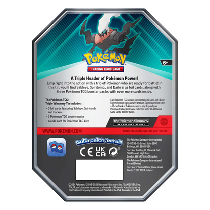 Pokémon TCG: Triple Whammy Collector Tin Art Set (3 Tins)