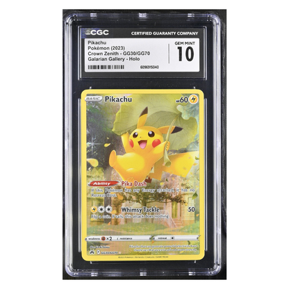CGC 10 Pikachu GG30/GG70 Crown Zenith Galarian Gallery Pokémon Card