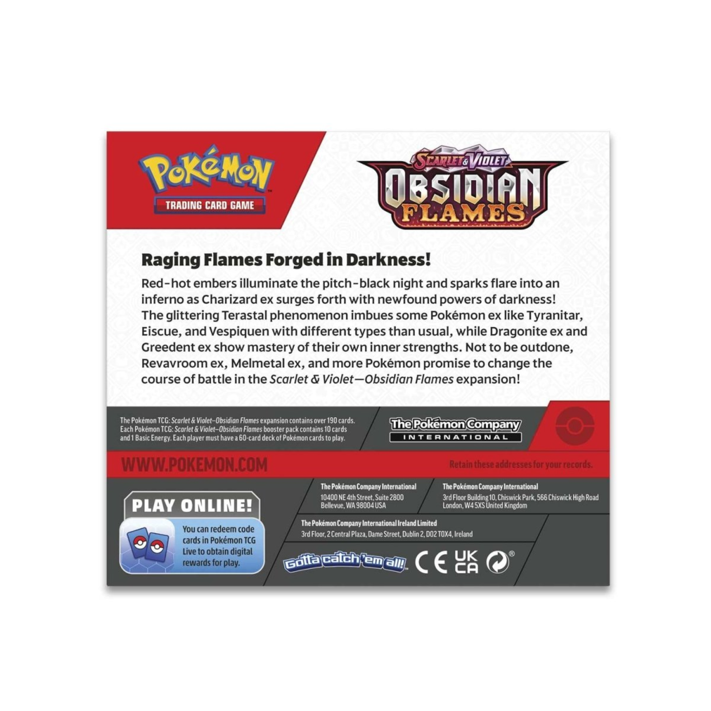 Pokemon TCG Scarlet & Violet Obsidian Flames Booster Display Box (36 Packs) Factory Sealed