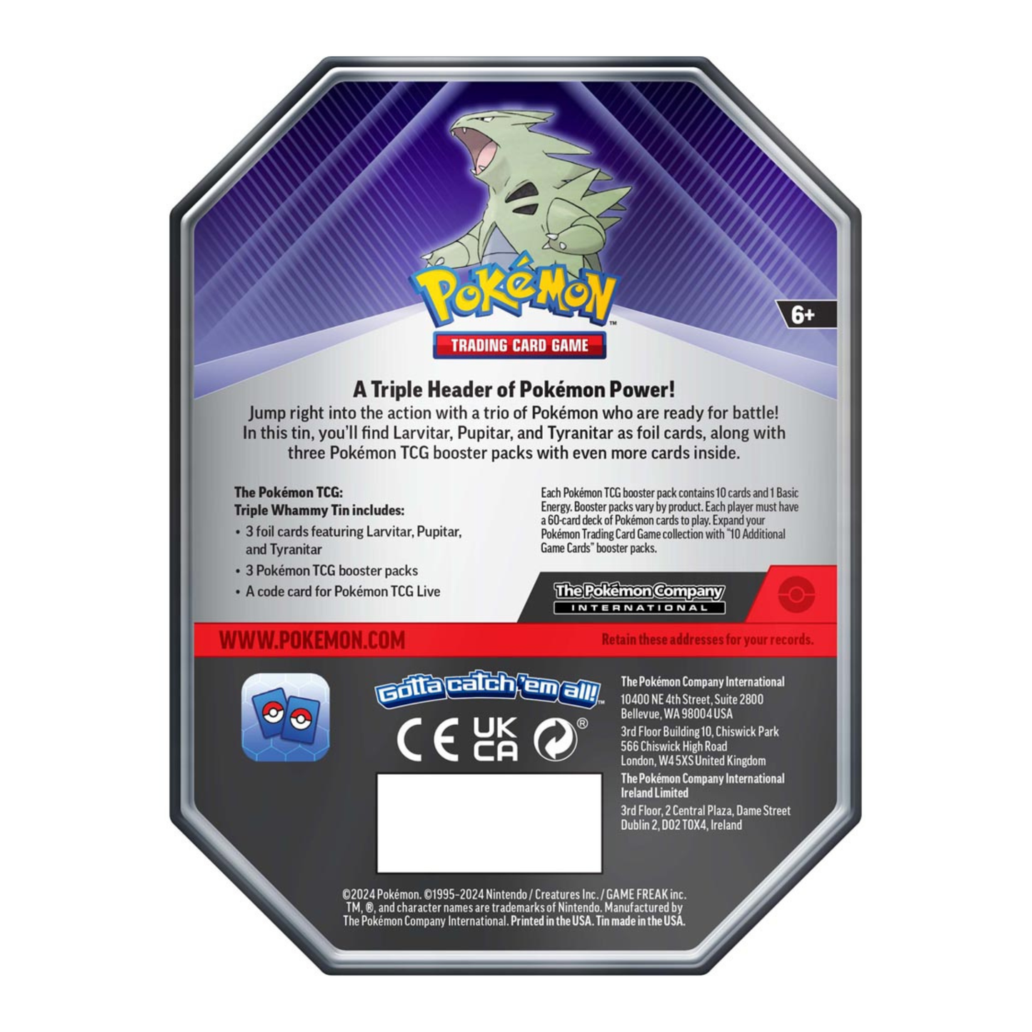 Pokémon TCG: Triple Whammy Collector Tin Art Set (3 Tins)