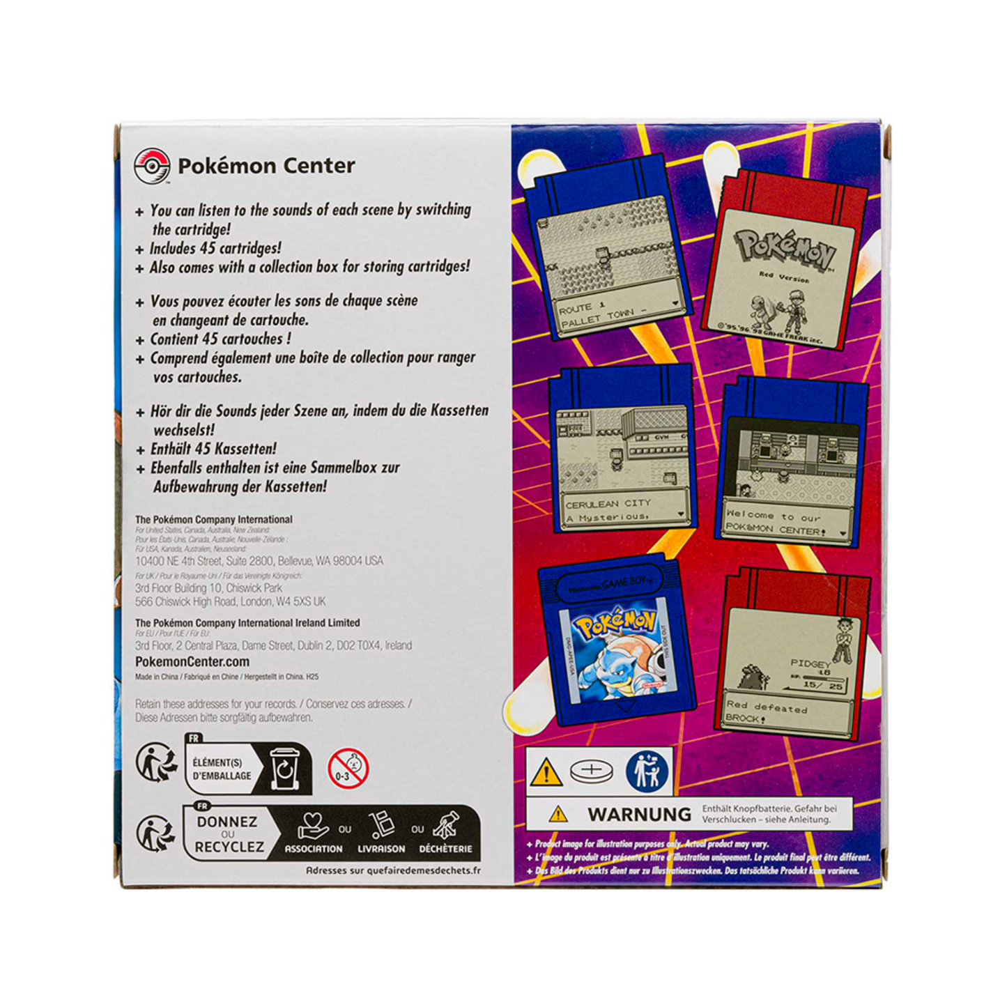 Pokémon Red & Blue Game Music Collection Game Boy Jukebox – Pokémon Center Original Collectible