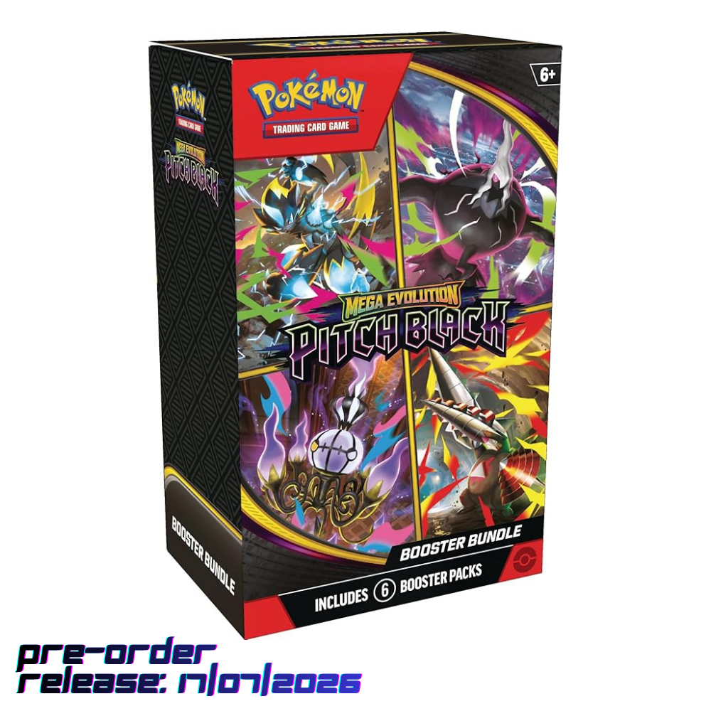 Pokémon TCG: Mega Evolution – Pitch Black Booster Bundle (6 Packs) | PRE-ORDER 17/07/2026