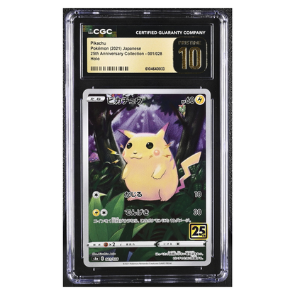 CGC Pristine 10 Pikachu 001/028 Japanese 25th Anniversary Collection Pokémon Card