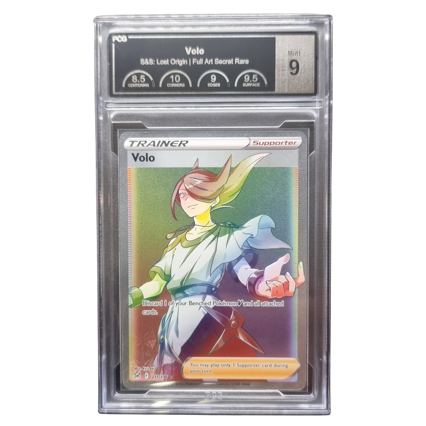 Volo #211/196— Lost Origin Full Art Secret Rare (Trainer) | Mint 9