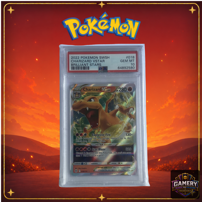 Charizard VSTAR 18/172 Brilliant Stars PSA 10 | Graded Pokemon Card
