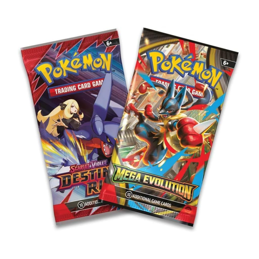 Pokémon TCG Tin – Mega Evolutions + Destined Rivals (2 Booster Packs)