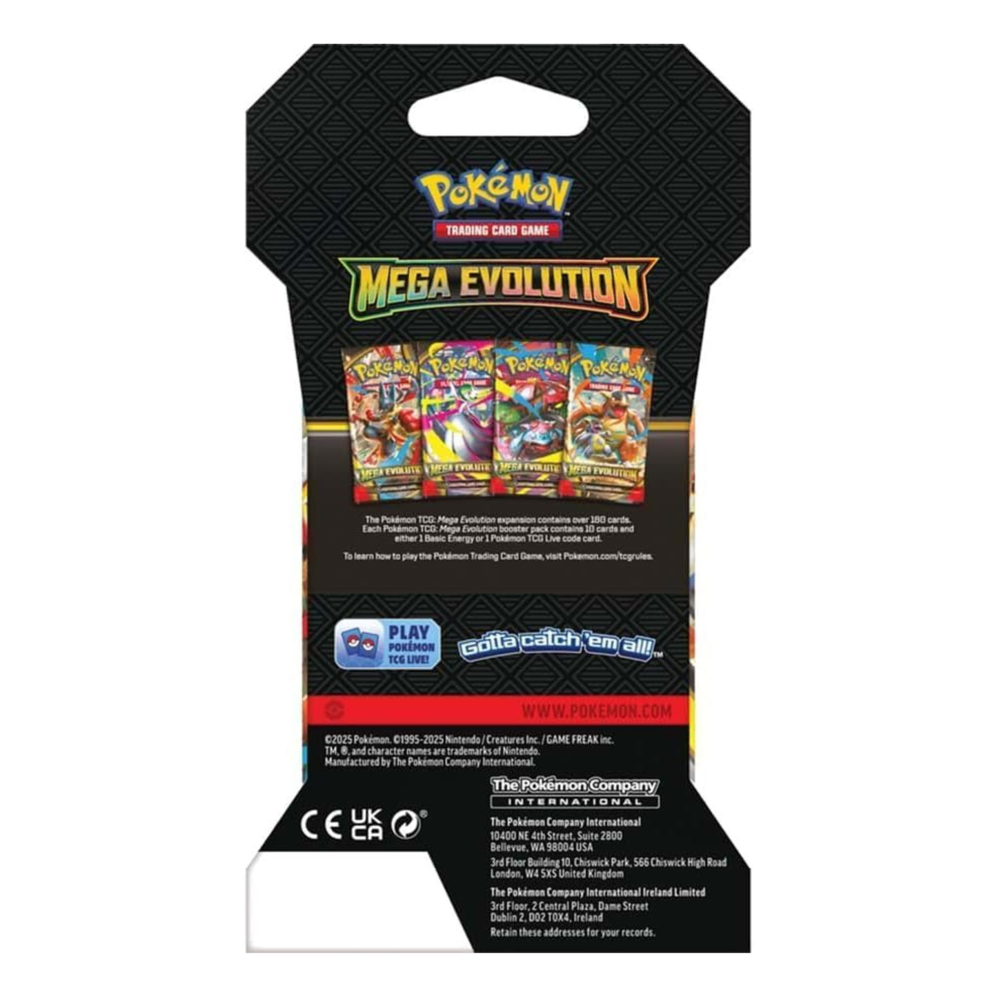 Pokémon TCG: Mega Evolution Sleeved Booster Pack (1 Pack)