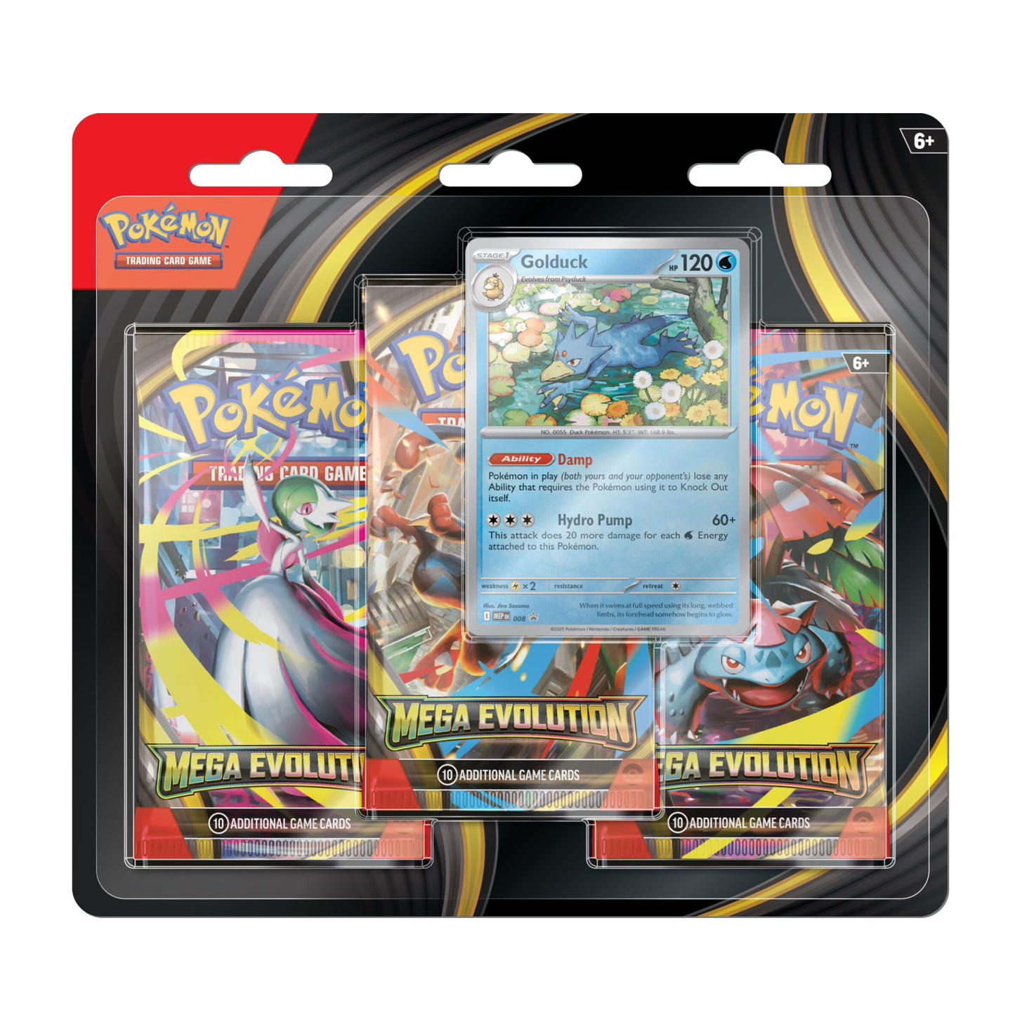 Pokémon TCG: Mega Evolutions Golduck Triple Pack (3 Packs)