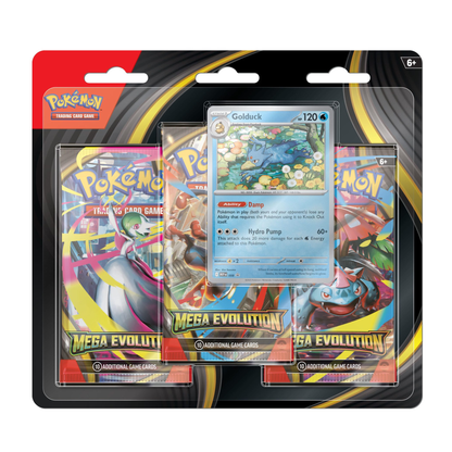 Pokémon TCG: Mega Evolutions Golduck Triple Pack (3 Packs)