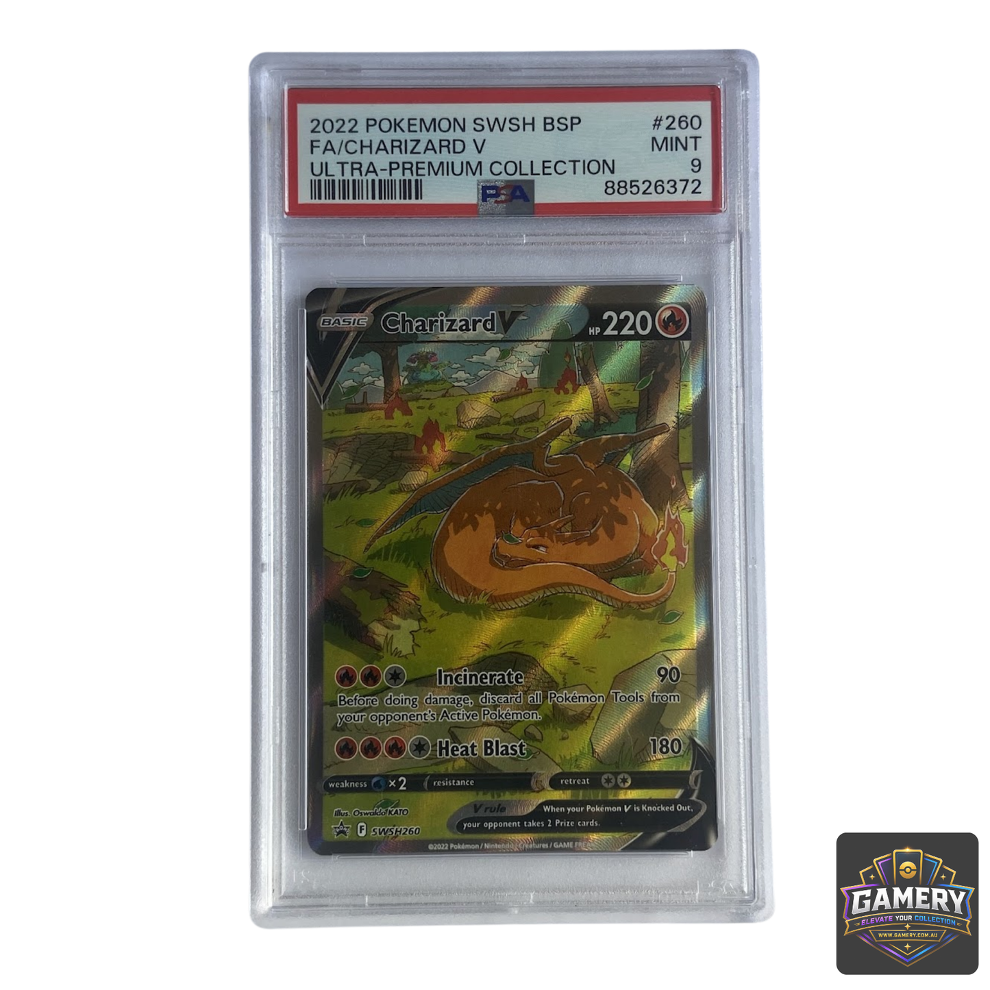 Charizard V SWSH260 Black Star Promo PSA 9 | Graded Pokemon Card