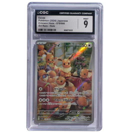 Eevee 078/066 AR CGC 9 Mint – 2024 Japanese Crimson Haze Art Rare Holo