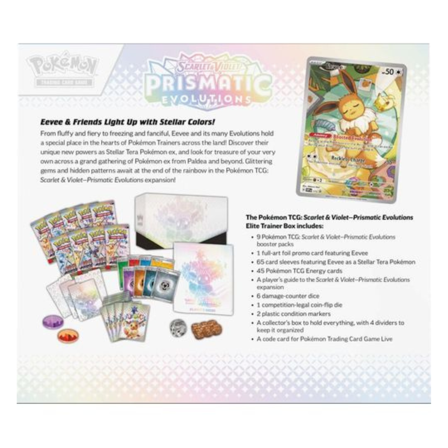 Pokémon TCG Scarlet & Violet Prismatic Evolutions Elite Trainer Box (ETB)