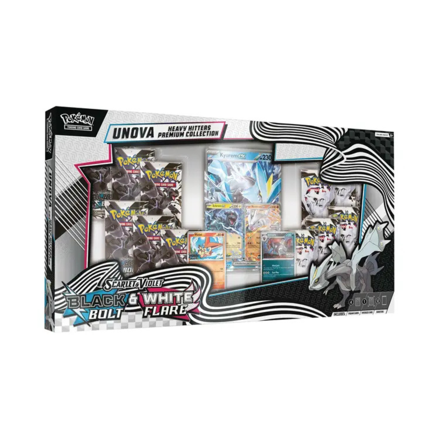 Pokémon TCG Unova Heavy Hitters Premium Collection – Black Bolt & White Flare 12 Packs