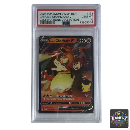 Lance's Charizard V SWSH133 Celebrations Collection PSA 10 | Graded Pokemon Card