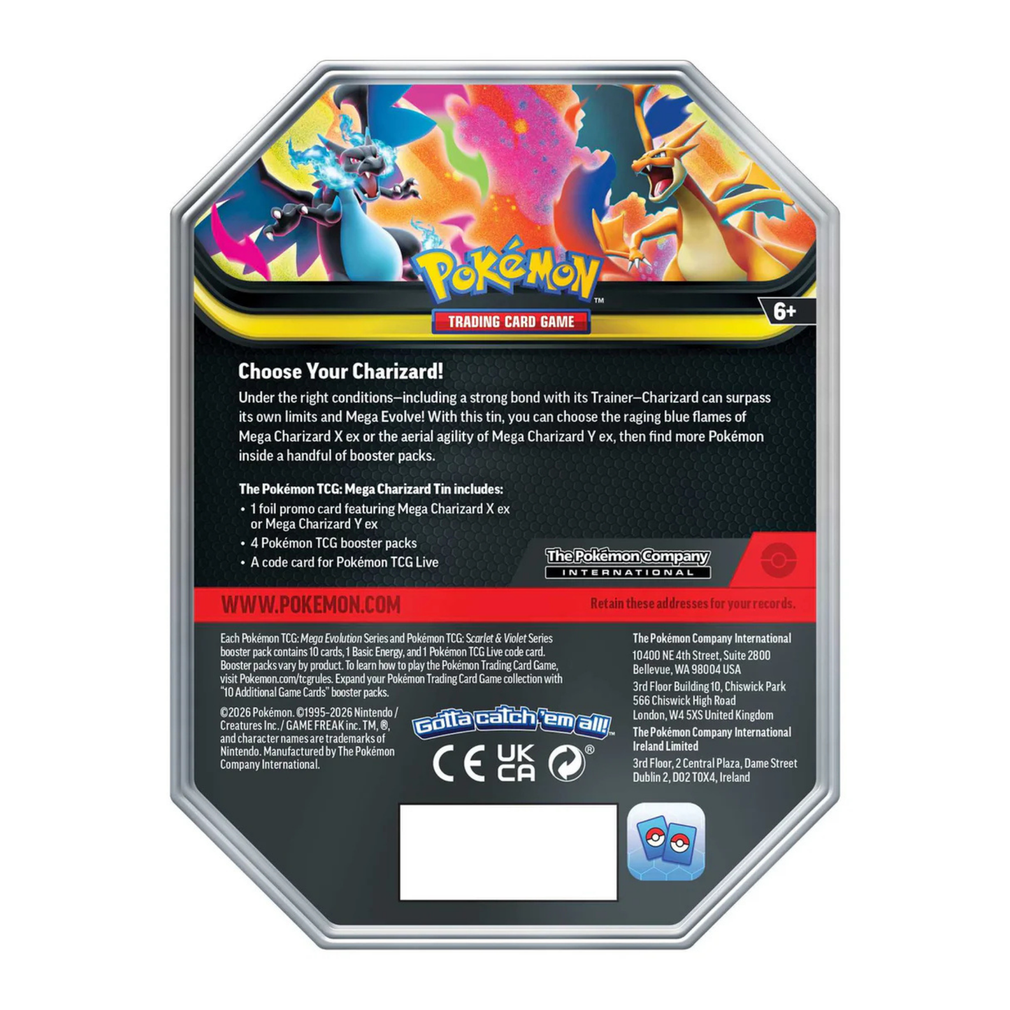 Pokémon TCG: Mega Charizard ex Tin | Out Now!
