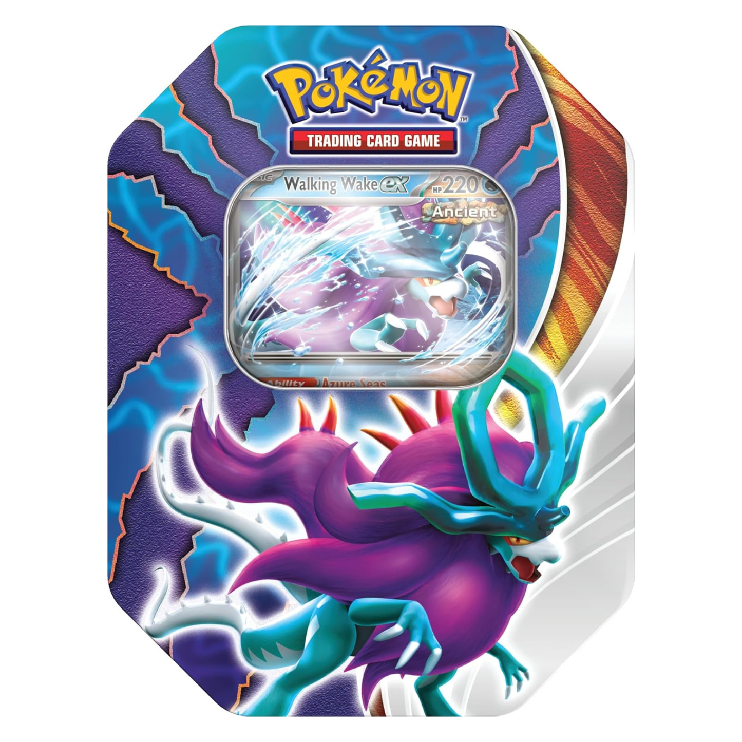 Pokémon TCG: Paradox Clash Tin — Walking Wake ex (4 Packs + Foil Promo) | Sealed