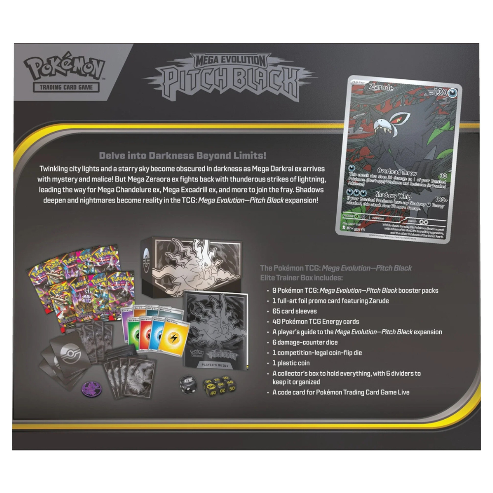 Pokémon TCG: Mega Evolution – Pitch Black Elite Trainer Box (ETB) | PRE-ORDER 17/07/2026