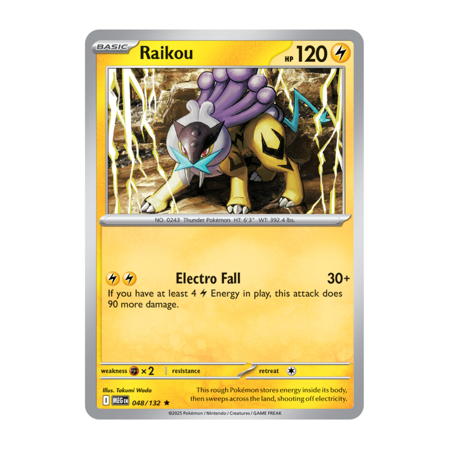 Pokémon TCG – Raikou 2-Pack Blister (Phantasmal Flames + Mega Evolution) | Holo Promo
