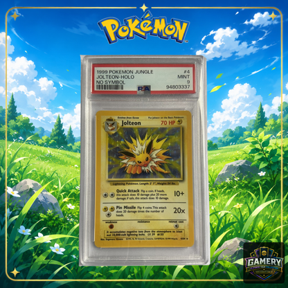 Jolteon Holo 4/64 Jungle No Symbol Error PSA 9 | Graded Pokemon Card
