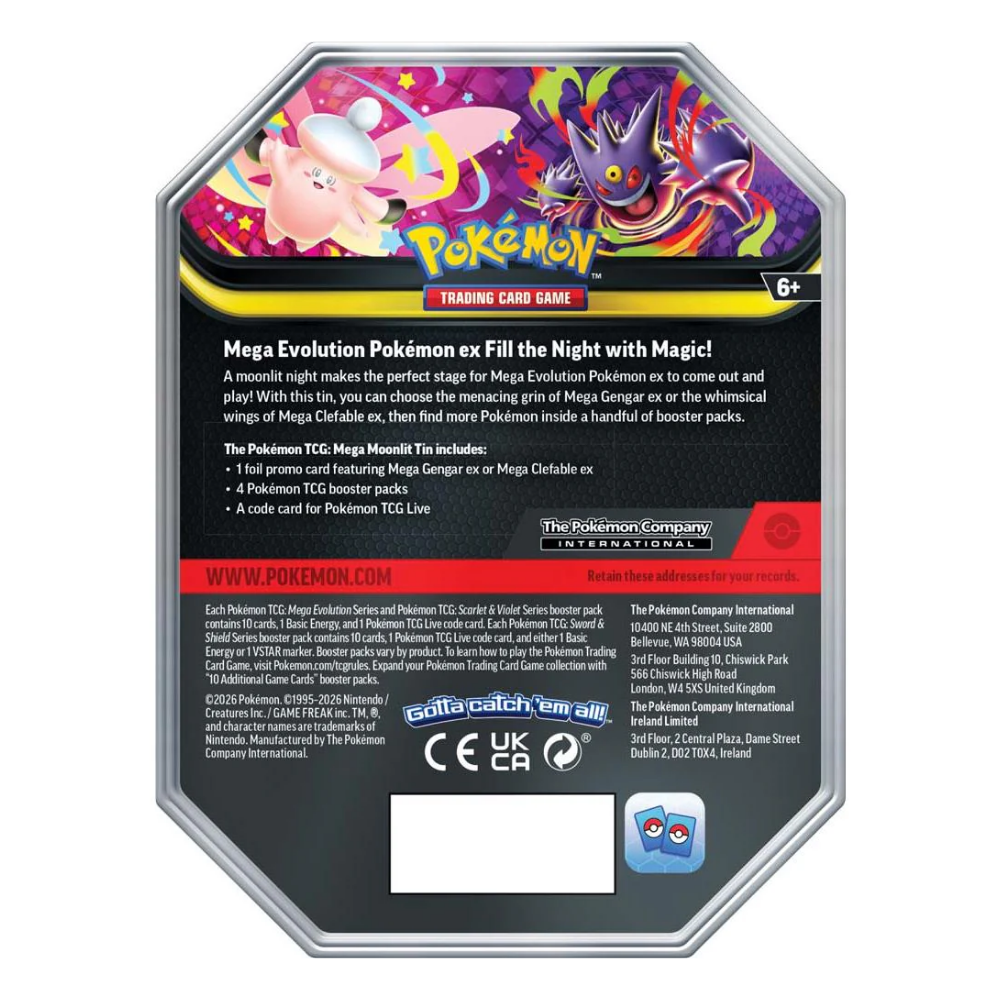 Pokémon TCG: Mega Moonlight Tin (Assorted) | PRE-ORDER 05/06/2026