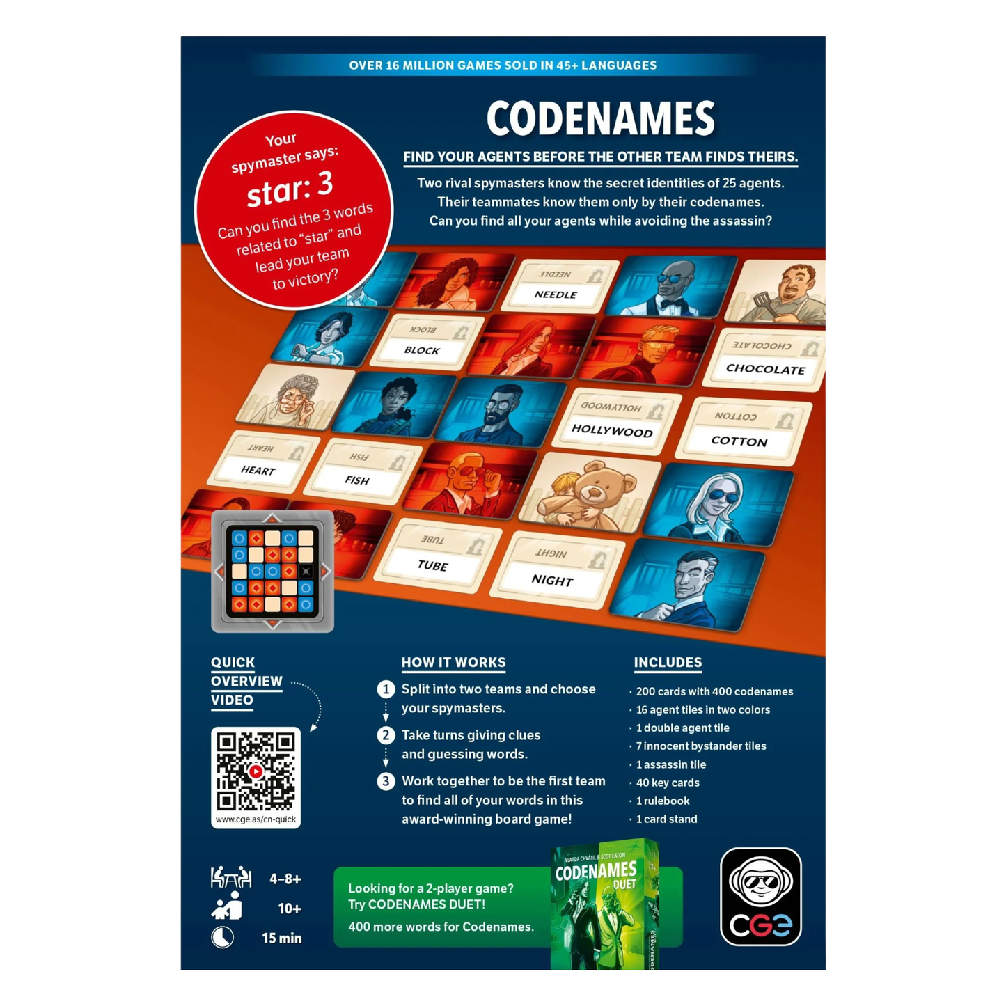 Codenames Board Game | Team-Based Word & Clue Game