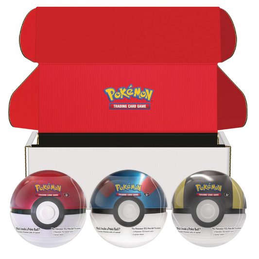 Pokémon TCG: Poké Ball Tin Set of 3 (Display Box) — Poké Ball + Great Ball + Ultra Ball (Q4 2024) | Sealed