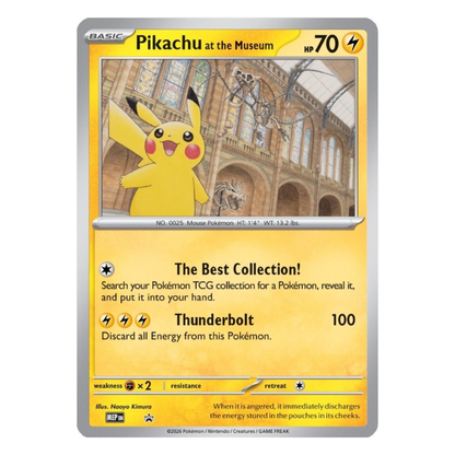Pokémon Pikachu at the Museum Jumbo Promo Card – Pokémon Center Promo