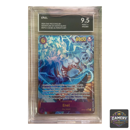 Enel OP15-118 SEC Alternate Art – Alpha Card Grading 9.5 Mint+