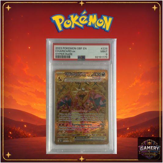 Charizard ex 228/197 Obsidian Flames Hyper Rare PSA 9 Mint Graded Card
