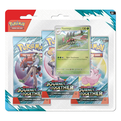 Pokémon TCG: Journey Together 3-Pack Blister | 3 Booster Packs + Promo Card