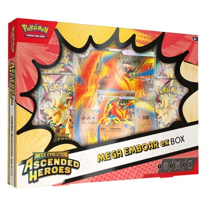 Pokémon TCG – Ascended Heroes Mega ex Box (Emboar / Meganium / Feraligatr) | Pre-Order