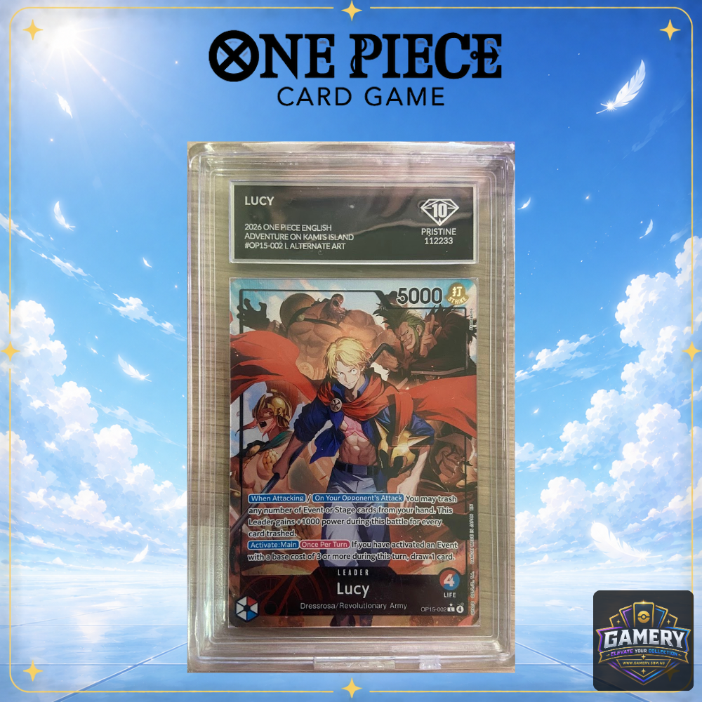 Lucy OP15-002 Alternate Art – Alpha Card Grading Pristine 10+ - Perfect Sub-Grading